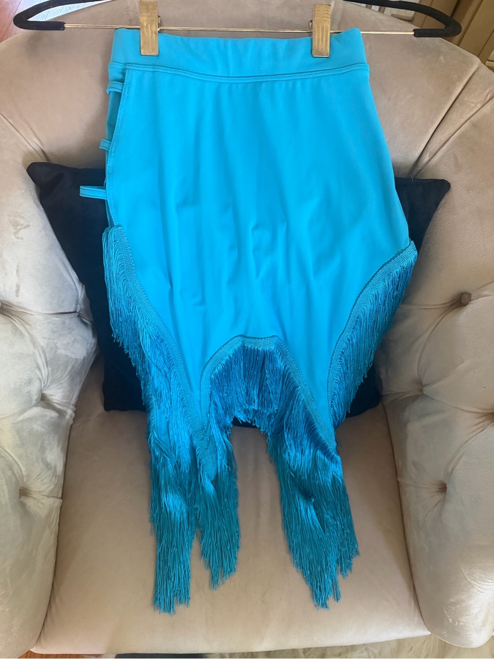 Kids Turquoise Fringe Skirt